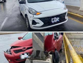 Policía Vial atiende percance entre dos vehículos en Av. Siglo XXI