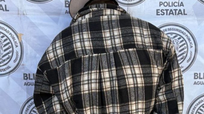 En poder de un arma prohibida fue detenido un sujeto por Policías del Mando Coordinado en el municipio de Pabellón de Arteaga
