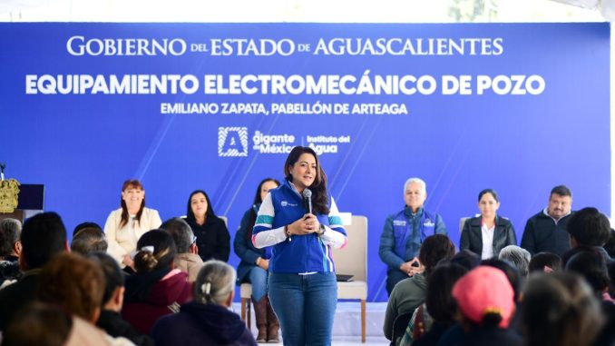 Con nuevo Pozo, Gobernadora Tere Jiménez lleva agua a familias de la comunidad Emiliano Zapata en Pabellón de Arteaga