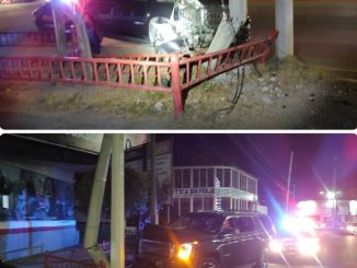 Policía Vial atiende choque contra objeto fijo en Av. Convención y Héroe de Nacozari