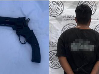 Policías del Mando Coordinado detuvieron en Calvillo a una persona en poder de arma de plástico réplica que utiliza diábolos