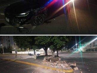 Policía Vial atiende choque contra objeto fijo en Av. Universidad