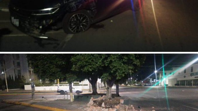 Policía Vial atiende choque contra objeto fijo en Av. Universidad