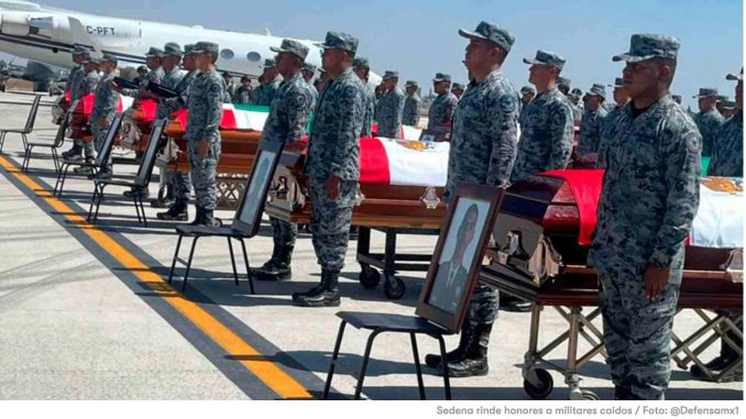 Defensa rinde honores a militares caídos en Jalisco