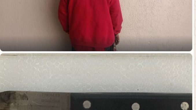 Hombre que portaba cuchillo en la vía pública es detenido por la Policía Municipal en Villa Las palmas III