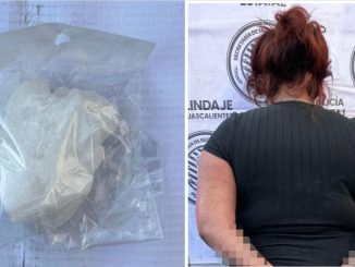 Mujer que tenía en su poder sustancia granulada al tacto con las características propias del cristal, con un peso aproximado de 34 gramos fue detenida por elementos de la Policía Metropolitana en Villa Natura