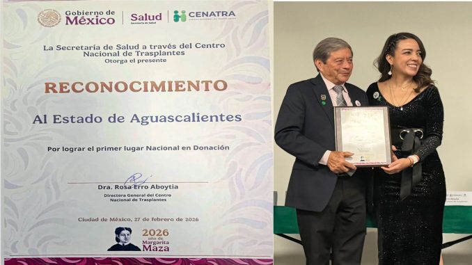 Aguascalientes, primer lugar Nacional en donación de órganos y tejidos