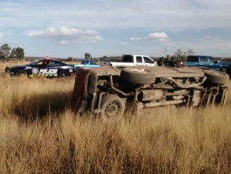 Policías Estatales de Aguascalientes atienden reporte de accidente tipo salida de camino y volcadura en municipio de SFR