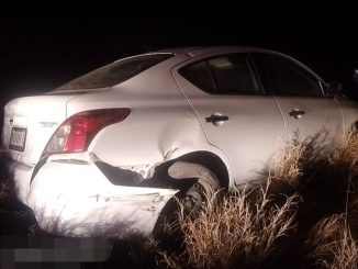 Policías Estatales atienden la noche de este lunes el reporte de un accidente tipo salida de camino en la carretera estatal 60