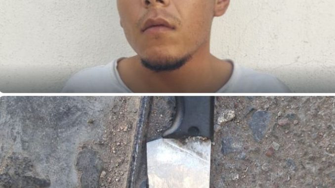 Sujeto en portación de arma prohibida es detenido por la Policía Municipal en la colonia Altavista