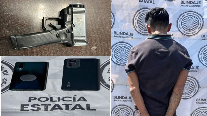 Policías Estatales detienen a presunto responsable de robo con violencia al utilizar un arma de fuego en VNSA