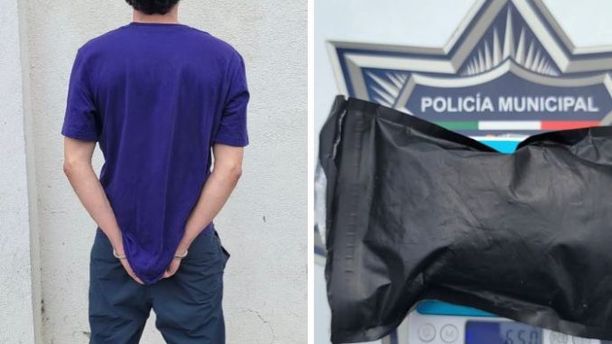 Policía Municipal detiene a sujeto por delitos contra la salud en la zona centro