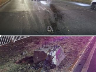Policía Vial atiende choque contra objeto fijo con posterior volcadura en Av. Aguascalientes que dejó un lesionado