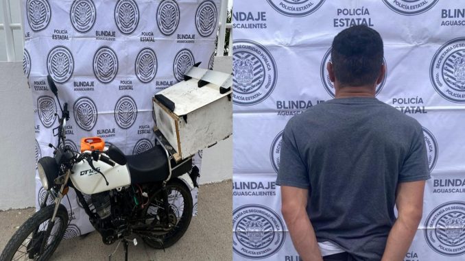 Policías Estatales detienen en flagrancia a presunto responsable del robo de una moto tras denuncia oportuna del afectado