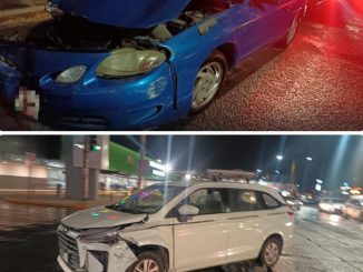 Policía Vial atiende choque entre dos vehículos en Av. de la Convención de 1914