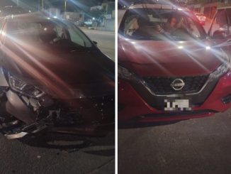 Policía Vial atiende choque entre dos vehículos en Villa Montaña