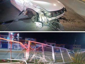 Policía Vial atiende choque contra objetos fijos en Av. Siglo XXI