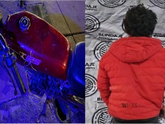 Policías Estatales detuvieron en el fraccionamiento Municipio Libre a sujeto que tripulaba motocicleta con reporte de robo vigente