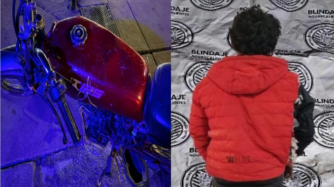 Policías Estatales detuvieron en el fraccionamiento Municipio Libre a sujeto que tripulaba motocicleta con reporte de robo vigente