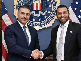 Omar García Harfuch se reúne con el director del FBI
