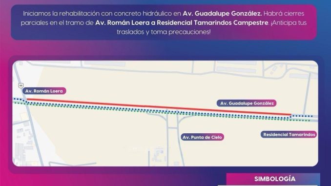 🚧🛣️ Iniciamos la rehabilitación con concreto hidráulico en la avenida Guadalupe González