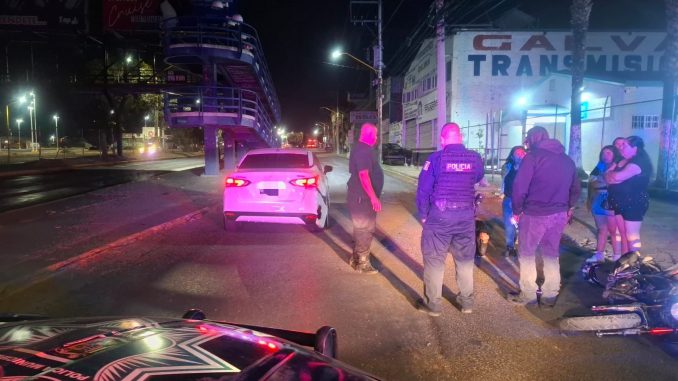 Policía Vial atiende choque por alcance en Casa Blanca que dejó un motociclista lesionado