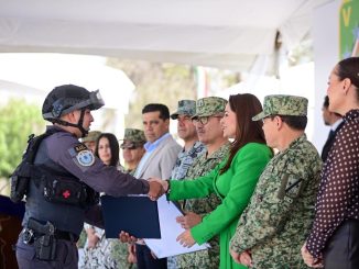 Gobernadora Tere Jiménez encabeza encuentro con Mandos de la V Región Militar en Aguascalientes