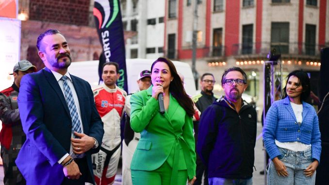 Gobernadora Tere Jiménez da el banderazo de salida al Campeonato Mexicano de Rallies en Aguascalientes y enciende la adrenalina del automovilismo