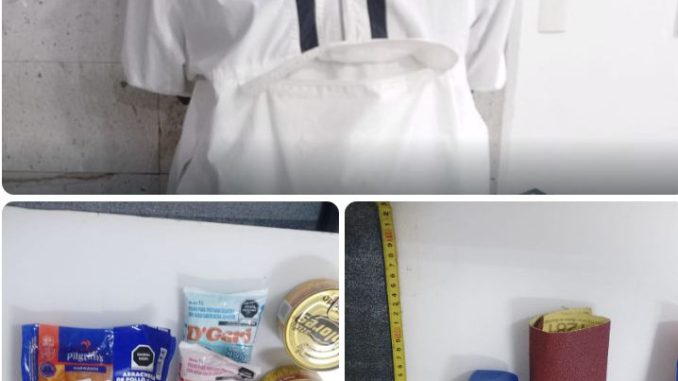 Policía Municipal detiene a sujeto señalado por robo en una tienda de autoservicio en Pintores Mexicanos