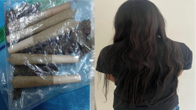 Policías Estatales aseguran en la Puerta de Seguridad a persona del sexo masculino con hierba verde al parecer marihuana