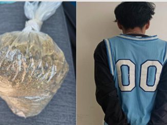 Policías Estatales detienen a sujeto en poder de una bolsa que contenía hierba verde al parecer marihuana