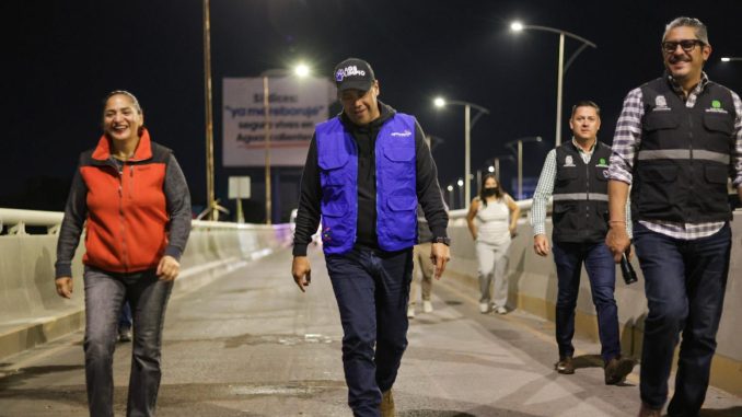 Supervisa Leo Montañez Operativo nocturno de limpieza en puente elevado de segundo anillo y Blvd a Zacatecas