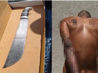 Policías Estatales detienen a sujeto en poder de un machete el cual minutos antes amenazó y amedrentó a una septuagenaria en La Gremial