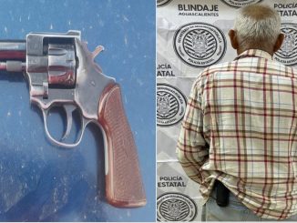 Policías Estatales detienen a sujeto en poder de un arma de fuego corta tipo revolver