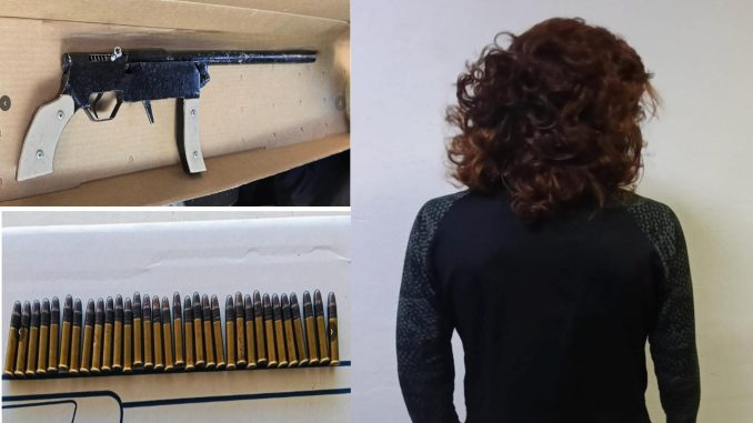 Mujer que portaba arma larga hechiza fue detenida por Policías Estatales en la colonia Pirules
