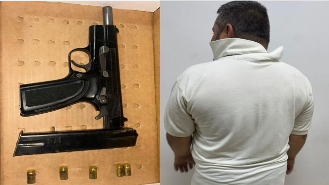 Policías Estatales detienen a sujeto en poder de arma de fuego corta en la comunidad Norias de Ojocaliente