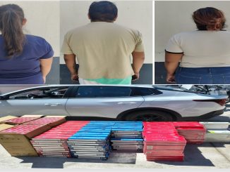 Policías del Mando Coordinado detienen en el Municipio de Cosío a tres personas en poder de más de 5500 cajetillas de cigarros de procedencia extranjera
