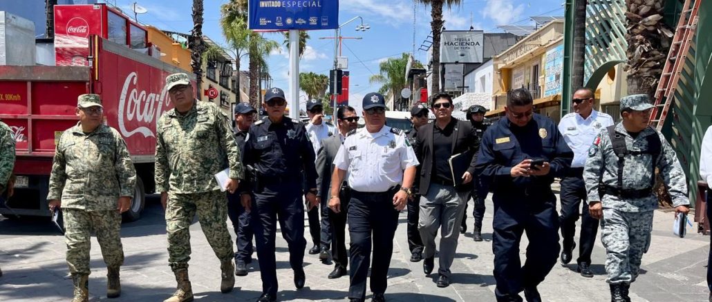 Realiza el Secretario de Seguridad Pública del Estado recorrido en la zona ferial previo al arranque formal del Operativo coordinado con motivo de la FNSM 2026