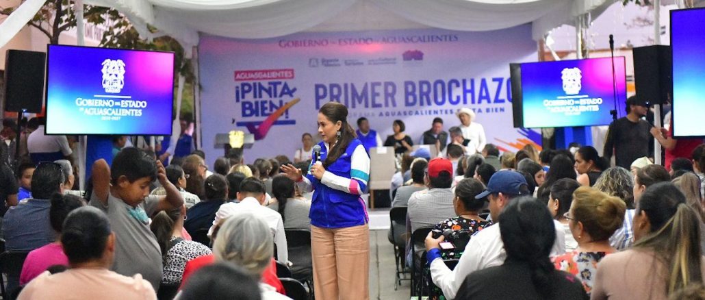 Con color y visión, Gobernadora Tere Jiménez impulsa nueva imagen urbana en Aguascalientes