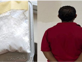 Elementos de la Policía Estatal detienen a sujeto por presuntos delitos contra la salud en la central camionera de la ciudad capital