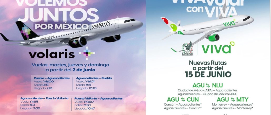 Aguascalientes tendrá 5 nuevas rutas aéreas a partir de junio