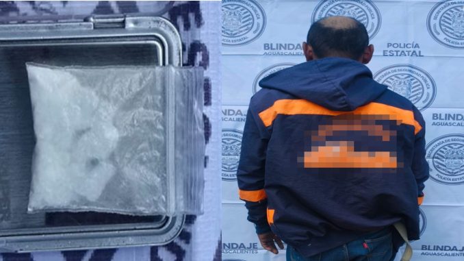 Policías del Mando Coordinado detienen en una gasolinera del Municipio de Asientos a persona que tenía en su poder sustancia granulada
