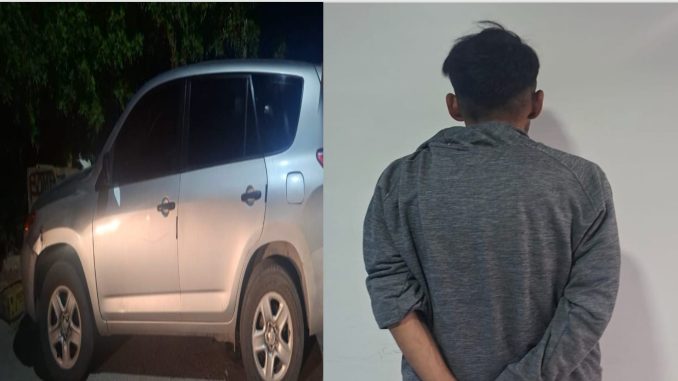 Presunto robacoches es detenido por Policías Estatales en Villas de San Antonio en el Municipio de Aguascalientes