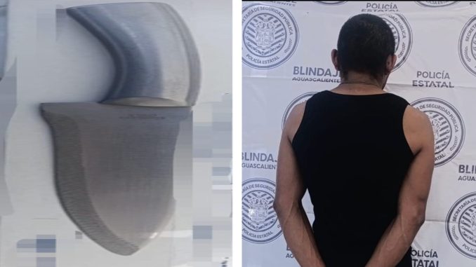 Policías Estatales detuvieron a un sujeto en poder de un arma blanca en las inmediaciones de la Ciudad de los Niños