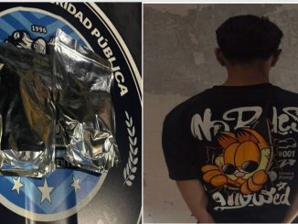 Policías Estatales detuvieron a sujeto en poder de dos bolsas con hierba verde