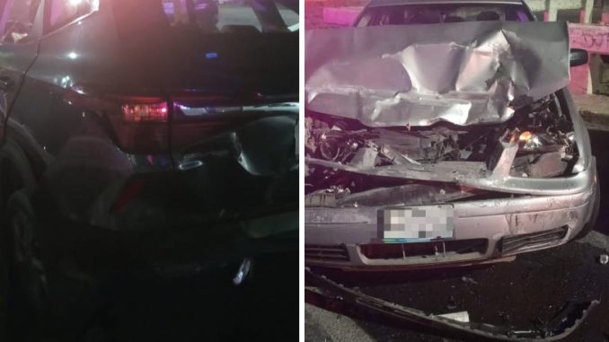 Policía Vial atiende choque entre dos vehículos en Av. Siglo XXI