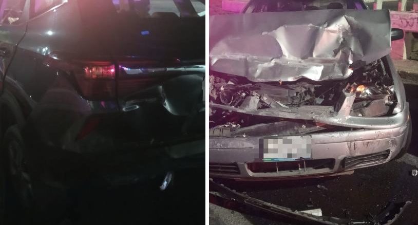 Policía Vial atiende choque entre dos vehículos en Av. Siglo XXI