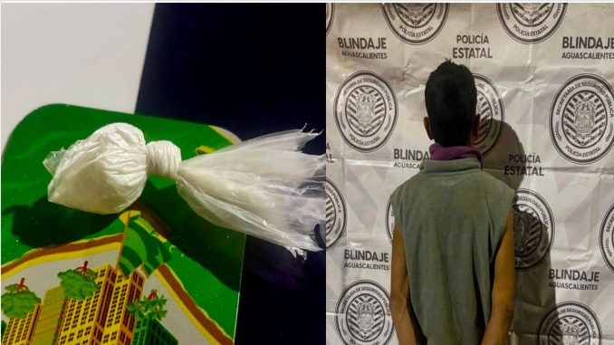 Policías Estatales detienen a sujeto por presuntos delitos contra la salud en la Guadalupe Peralta