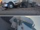 Policías Estatales intervienen accidente de un trailer impactado por el tren
