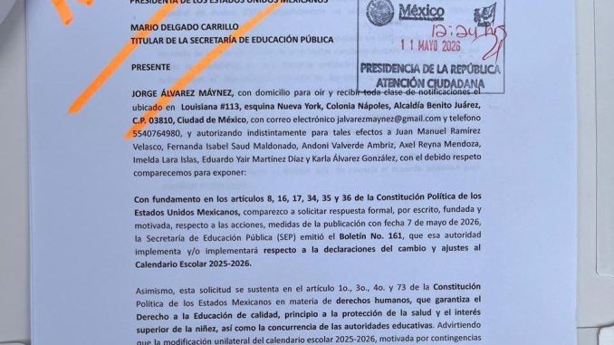 Movimiento Ciudadano pidió a la SEP no cancelar clases sin estudios técnicos y proteger el derecho a la educación
